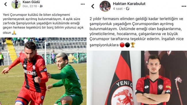 Çorumspor’da Yaprak Dökümü Başladı