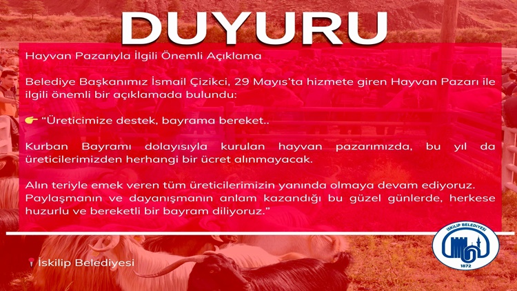 “Üreticimize Destek, Bayrama Bereket”